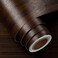FunStick Brown Walnut Wood Contact Paper for Cabinets Countertops Waterproof Wood Wallpaper Peel and Stick Rustic Wood Grain Contact Paper Self Adhesive Removable Wood Paper for Desk Thick 15.8"x78.8