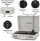 Crosley Cruiser Deluxe Bluetooth 3-Speed Turntable, White Sand