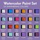MozArt Supplies Komorebi Professional Metallic Watercolor - Portable Set of 24 Vivid and Premium Painting Colors - Perfect for Wall, Paper, Canvas, and Wood Painting