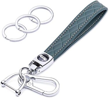 wisdompro Schlsselanhnger Auto, Schlsselanhnger Leder mit 1 D-Ring, 1 Schraubendreher, 3 Schlsselring, Keychain fr Mnner/Frauen sind Geschenke fr Familie, Freunde