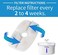 furrybaby Carbon Replacement Filters for Cat and Dog Fountain, Premium Pet Water Fountain Dispenser Filters (6 Packs for Rectangular White