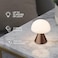 Lexon MINA Mini Rechargeable Wireless Mushroom Lamp, LED Table Lamp, Bedside Lamp, Dimmable, Up to 12 Hours Battery Life - Bronze