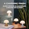 Lexon MINA Mini Rechargeable Wireless Mushroom Lamp, LED Table Lamp, Bedside Lamp, Dimmable, Up to 12 Hours Battery Life - Bronze