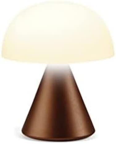 Lexon MINA Mini Rechargeable Wireless Mushroom Lamp, LED Table Lamp, Bedside Lamp, Dimmable, Up to 12 Hours Battery Life - Bronze
