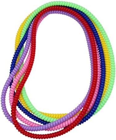 Olugu Sensory Chew Necklace for Boys and Girls, 6 Pack Stretch Chewing Necklaces for Kids with Autism ADHD SPD, Oral Motor Aids Chew Toys Reduce Fidgeting for Kids Chewer (6