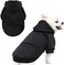 Petcare Dog Hoodie Pet Fleece Sweatshirt Puppy Hoodies Fall Winter Warm Dog Sweaters for Small Dogs Cats Clothes (Black,Large