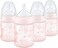 NUK Smooth Flow Anti Colic Baby Bottle, 5 oz, 4 Pack, Pink Bunnies,4 Count (Pack of 1