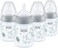 NUK Smooth Flow Anti Colic Baby Bottle, 5 oz, 4 Pack, Elephant,4 Count (Pack of 1