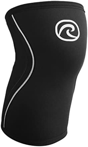 Rehband Knee Support for Strength Sports, Knee Support for Cross Fit and Heavy Training, Knee Sleeve Made of 5 mm Neoprene, in , Unisex, Colour: Black, Pack of 1, Size: M
