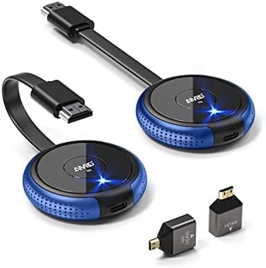 AIMIBO HDMI Wireless Transmitter and Receiver 4K, Wireless HDMI Extender Live Streaming Video/Audio No Lag for Laptop, PC, Cable Box, Camera, Blu-ray, DVD, PS5 to Monitor, Projector, HDTV - 165FT/50M