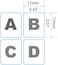 MUBUY-GOL Universal Arabic Transparent Background with Lettering (White- Pack of 2