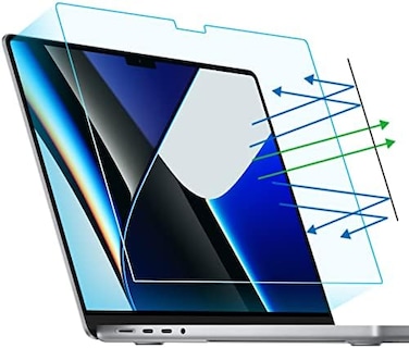 F FORITO 2-Pack Anti Blue Light Matte Laptop Screen Protector Compatible with 2024-2021 MacBook Pro 14 inch M4 M3 M2 M1 Pro/Max, Eye Protection Anti Glare Computer Screen Cover
