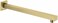 TRUSTMI Square Shower Arm with Flange in Brushed Brass 16 Inch Wall Mounted Rainfall Shower Head Extension Arm, Stainless Steel, Brushed Gold