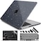 غطاء DONGKE متوافق مع MacBook Pro مقاس 14 بوصة (موديلات 2024، 2023، 2021) من طراز M4 (A3112، A3401، A3185، M3، A2918، A2992، M2، A2779، M1، A2442) Pro Max المزود ببصمة Touch ID، غطاء بلاستيكي صلب مع غ
