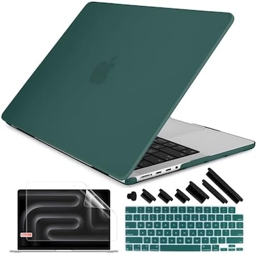 غطاء DONGKE متوافق مع MacBook Pro 14 بوصة موديلات 2024، 2023، 2021 (A3112، A3401، A3185، M3، A2918، A2992، M2، A2779، M1، A2442) Pro Max المزود ببصمة Touch ID، غطاء بلاستيكي صلب مع غطاء لوحة مفاتيح، ل