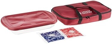 مجموعة حقائب Anchor Hocking Essentials مع غطاء Embrace (مجموعة من 4 قطع)
