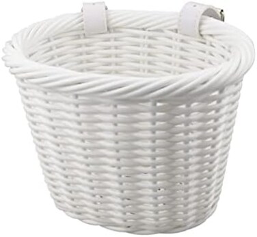 MEGHNA Woven Mini Bike Basket for Kid Bike Handlebar Bike Basket for Girl Boy for Scooter, Multi-Colors