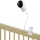 wochel Clip Mount for Eufy Baby Monitor Camera, Flexible Gooseneck Baby Monitor Holder for Crib Without Tools or Wall Damage - White