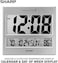SHARP Atomic Clock - Atomic Accuracy - Never Needs Setting! -Silver Tech Style - Jumbo 3" Easy to Read Numbers - Indoor/Outdoor Temperature Display with Wireless Outdoor Sensor - Easy Set-Up!