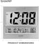 SHARP Atomic Clock - Atomic Accuracy - Never Needs Setting! -Silver Tech Style - Jumbo 3" Easy to Read Numbers - Indoor/Outdoor Temperature Display with Wireless Outdoor Sensor - Easy Set-Up!