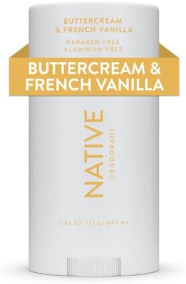 Native (ButtercreamFrench Vanilla- Deodorant Natural Deodorant for Women and Men, Seasonal Scents, Aluminium Free with Baking Soda, Probiotics, Coconut Oil and Shea Butter ButtercreamFrench...
