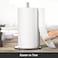 niffgaff Premium Paper Towel Holder For Kitchen Organize, Stainless Steel, One-Handed Operation Countertop Roll Dispenser with Weighted Base, Silver