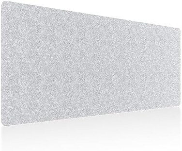 DAWNTREES Non-Slip Felt Desk Pad, 40''x16'' Extra Large Mouse Pad, Keyboard Pad, 100X40cm Desk Mat Protector, Light Grey