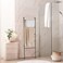 OYEAL Blanket Ladder Towel Ladder for Bathroom Blanket Rack for Living Room Bathroom Laundry Room Black
