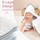 Yoofoss Hooded Baby Towels for Newborn 2 Pack 100% Muslin Cotton Baby Bath Towel with Hood for Babies, Infant, Toddler and Kids, Large 32x32Inch, Soft and Absorbent Newborn Essential