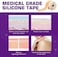 Kelinul Silicone Scar Sheets(1.6'' x 60''Roll-1.5M- Soft Silicone Gel Scar Tape Painless Silicone Tape Roll - Reusable, Medical Grade Silicone Scar Removal Strips for C-SectionKeloid Surgery, Burn, Ac