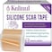 Kelinul Silicone Scar Sheets(1.6'' x 60''Roll-1.5M- Soft Silicone Gel Scar Tape Painless Silicone Tape Roll - Reusable, Medical Grade Silicone Scar Removal Strips for C-SectionKeloid Surgery, Burn, Ac