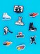 Moifom I Love Hockey Shoe Charms fits for Clog Sandals, Field Hockey Sport Shoes Decorations for Men Adults Women Party Favor