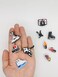 Moifom I Love Hockey Shoe Charms fits for Clog Sandals, Field Hockey Sport Shoes Decorations for Men Adults Women Party Favor