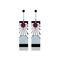 Aimery 925 Sterling Silver Tanjiro Earrings,Anime Cosplay Tanjiro Black Earrings Ear clip For Men Women Earrings