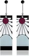 Aimery 925 Sterling Silver Tanjiro Earrings,Anime Cosplay Tanjiro Black Earrings Ear clip For Men Women Earrings