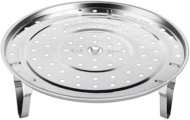DS. DISTINCTIVE STYLE Steamer Rack 8.5 Inches 304 Stainless Steel Steaming Rack Steam Tray with Removable Legs for Steamer Cookware Instant Pressure Cooker Multi-functional Steamer Basket