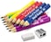 أقلام رصاص صغيرة جامبو من Pencil Buddies للأطفال في مرحلة ما قبل المدرسة ورياض الأطفال والمبتدئين - 12 قلم رصاص سميك ومبراة وممحاة، أقلام رصاص، مقبض مثلث، أقلام رصاص كبيرة، أقلام رصاص للأطفال، (متعددة