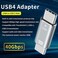Duttek USB C Male to Male Adapter forThunderbolt 3/4 Cable 40Gpbs Type C to Type C Full Featured Adapter Support Data Transmission and Charging (1pack
