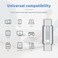Duttek USB C Male to Male Adapter forThunderbolt 3/4 Cable 40Gpbs Type C to Type C Full Featured Adapter Support Data Transmission and Charging (1pack