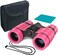 ESSENSON Binoculars for Kids Toys Gifts for Age 3-12 Years Old Boys Girls Kids Telescope Outdoor Toys for Sports and Outside Play Hiking, Bird Watching, Travel, Camping, Birthday Presents (Pink