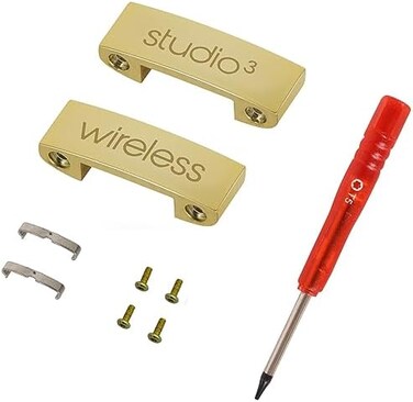 Anovvat Studio 3 Hinge as Same as The OEM Replacement Parts Accessories Durable Repair Kit Compatible with Beats by Dre Studio3 Wireless (A1914Headphones (Gold