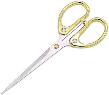 Aemoe 6.3-inch All Stainless Steel Office Scissors,Ultra Sharp Blade Shears,Sturdy Sharp Scissors for Office Home School Sewing Fabric Craft Supplies Multipurpose Scissors