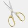 Aemoe 5" All Stainless Steel Office Scissors,Ultra Sharp Blade Shears,Sturdy Sharp Scissors for Office Home School Sewing Fabric Craft Supplies Multipurpose Scissors Gold