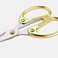 Aemoe 5" All Stainless Steel Office Scissors,Ultra Sharp Blade Shears,Sturdy Sharp Scissors for Office Home School Sewing Fabric Craft Supplies Multipurpose Scissors Gold