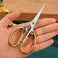 Aemoe 5" All Stainless Steel Office Scissors,Ultra Sharp Blade Shears,Sturdy Sharp Scissors for Office Home School Sewing Fabric Craft Supplies Multipurpose Scissors Gold