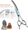 FOGOSP Dog Grooming Thinning Blending Scissor, Ergonomic Pet Grooming Thinner Blender Shears Cat Trimming Texturizing with Offset Handle (7inch, Thining
