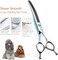FOGOSP Dog Grooming Thinning Blending Scissor, Ergonomic Pet Grooming Thinner Blender Shears Cat Trimming Texturizing Kit with Offset Handle (7inch, Blending