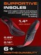 CRUVHEAL 220lbs Plantar Fasciitis High Arch Support Insoles Men Women - Orthotic Shoe Inserts - Boot Work Shoe Insole (S, Black