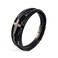 ZNDIJE Stainless Steel Braided Leather Bracelet for Men Cuff Bangle Cross Magnetic Clasp