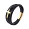 ZNDIJE Stainless Steel Braided Leather Bracelet for Men Cuff Bangle Cross Magnetic Clasp
